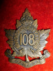 108th Battalion (Selkirk, Manitoba) Cap Badge (Maple Leaf variety)